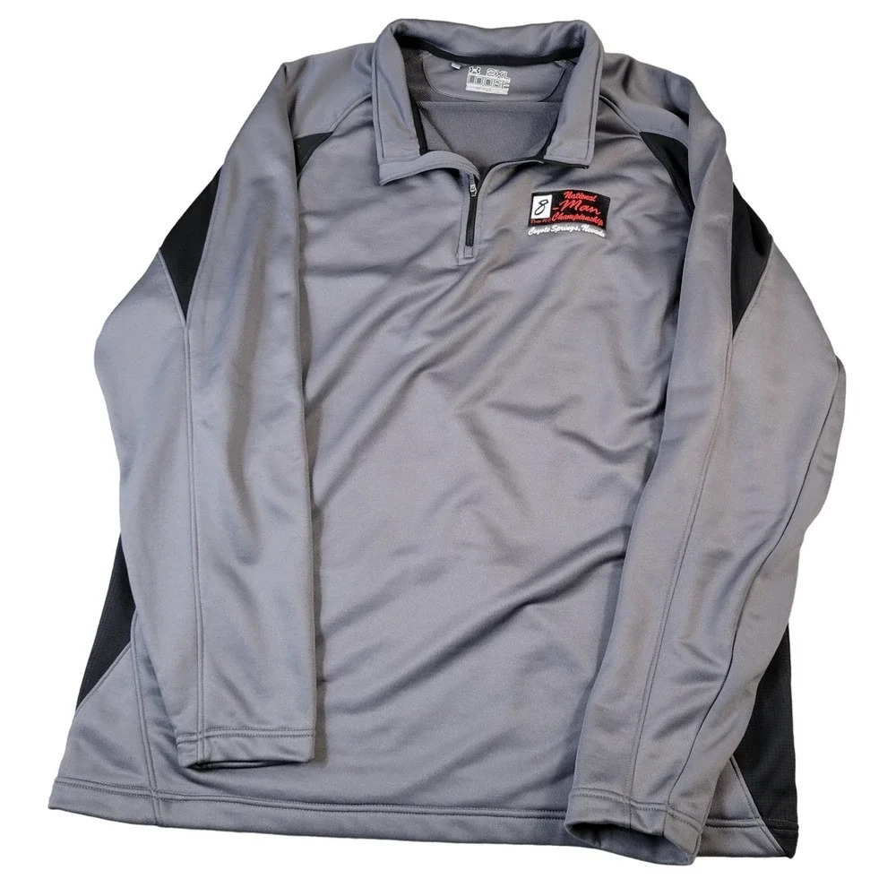 Under Armour Cold Gear Loose 1/4 Zip‎ Jacket Men's 2XL Gray 8-Man Champs Nevada